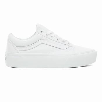 Damske Tenisky Na Platforme Vans Old Skool Biele VA43WPAFQ